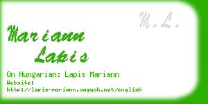 mariann lapis business card